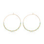 Larimar And Gold Large Hoops, thumbnail 2 of 4