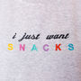 I Just Want Snacks Embroidered Sweatshirt, thumbnail 10 of 11