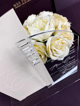 Celestial Wedding Acrylic Menu And Table Numbers, 4 of 4