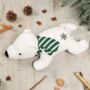 Soft Plush Dog Toy No Stuffing Polar Bear, thumbnail 4 of 4