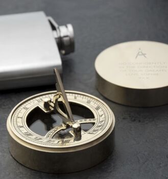 Personalised Iconic Adventurer's Sundial Compass, 6 of 7