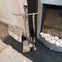 Chrome Fireside Companion Five Piece Stag Design Fireplace Set, thumbnail 3 of 9