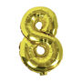 Individual Gold No Helium Number Party Balloon Eight, thumbnail 2 of 3