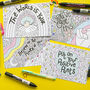 Eight Motivational Colouring Postcards, thumbnail 1 of 4