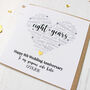 Personalised 8th Bronze Anniversary Card For Husband/Wife, thumbnail 2 of 2