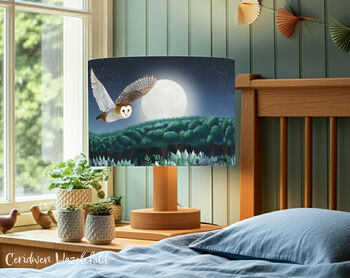 Barn Owl Lampshade – Nature Inspired Woodland Lighting, 2 of 7