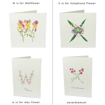 Botanical Flower Letter Cards, 12 of 12