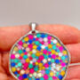 Statement Disco Necklace With Colourful Glitter, thumbnail 3 of 12