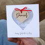 Valentine's Card Hanging Personalised Message Heart, thumbnail 3 of 6