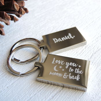 Personalised Love You To The Moon And Back Keyring, 2 of 6