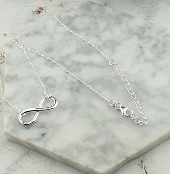 Sterling Silver Christmas Day Infinity Necklace, 3 of 6