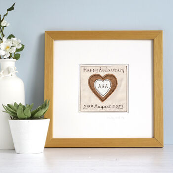 Personalised 7th, 8th Or 19th Wedding Anniversary Card, 4 of 6