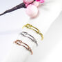 Safety Pin Cz Rings, Rose Or Gold Plated 925 Silver, thumbnail 7 of 11