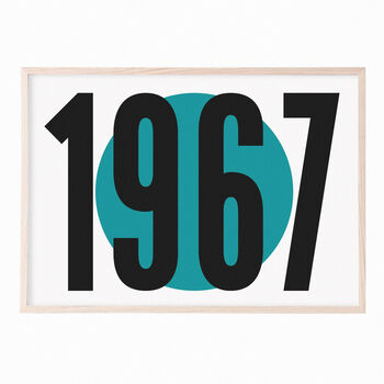 Minimalist Retro Personalised Year Number Print, 9 of 12