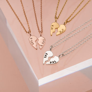 Personalised Piece Of My Heart Necklace Set, 2 of 5