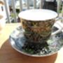 Large Cup And Saucer In William Morris Black Strawberry Thief Design, thumbnail 8 of 12