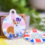 Personalised Queen's Jubilee Dog ID Tag Flag Corgi, thumbnail 8 of 12