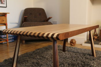 Large Humbug Coffee Table Handcrafted Ash And Walnut, 3 of 5