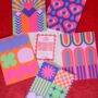 Pack Of Five Colourful Graphic Postcards, thumbnail 1 of 4