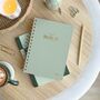 Personalised 2026 Diary With Matching Notebook And Pen Gift Set, Sage Green, thumbnail 4 of 12