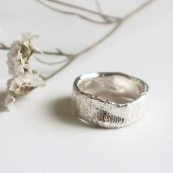 Molten Silver Shimmer Ring, 2 of 9