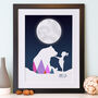 Personalised Bear And Girl Child's Artwork, thumbnail 2 of 8