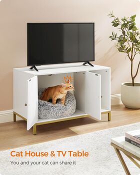 Two In One Hidden Cat Litter Box And Side Table, 4 of 9
