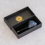 Slate Blue Textured Tie Set And Socks Wedding Groomsmen Gift, thumbnail 6 of 8