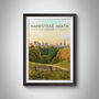 Hampstead Heath London Skyline Travel Poster Art Print, thumbnail 1 of 8