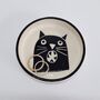 Ceramic Illustrated Cat Dish, thumbnail 2 of 4
