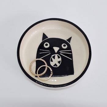 Ceramic Illustrated Cat Dish, 2 of 4
