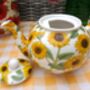 Two Cup Teapot In Sunflower Design, thumbnail 5 of 7