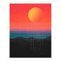 Sunset Modern Digital Abstract Orange Wall Art Print, thumbnail 6 of 6