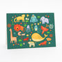 A Blank Brightly Coloured Animals Greetings Card, thumbnail 2 of 2