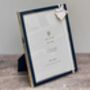 Isaac Jacobs Navy And Gold Tone Photo Frame, Eight X Ten, thumbnail 1 of 3