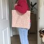 Pink Tote Bag With Motivational Message Inside, thumbnail 1 of 4