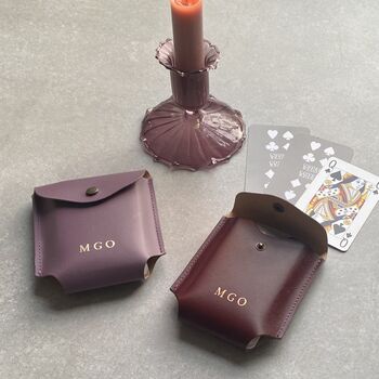 Undercover Leather Playing Card Case With Playing Cards, 2 of 4
