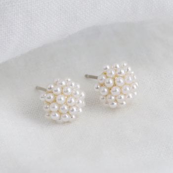 Pearl Cluster Stud Earrings, 2 of 2