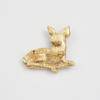 Resting Fawn Enamel Brooch, 3 of 7