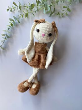 Organic Handmade Crochet Bunny For Babies And Kids, 7 of 7
