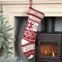 Personalised Nordic Knitted Christmas Stocking, thumbnail 6 of 7