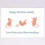 Personalised Monkey Birthday Card, thumbnail 4 of 7