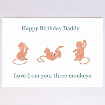Personalised Monkey Birthday Card, 4 of 7