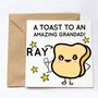 Personalised A Toast To An Amazing Grandad Card, thumbnail 1 of 2
