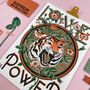 A3 Gold Love Is Power Risograph Print, thumbnail 3 of 5