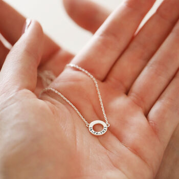 Personalised Eternity Ring Pendant Necklace, 8 of 9