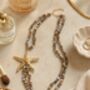 Golden Starfish Layered Beaded Statement Necklace, thumbnail 3 of 3