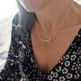 Sterling Silver Curved Bar Necklace, thumbnail 1 of 8