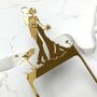 Fairy Tale Gold Mirror Wedding Cake Topper, thumbnail 5 of 5
