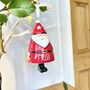 Personalised Ceramic Christmas Santa Bell Decoration, thumbnail 5 of 5